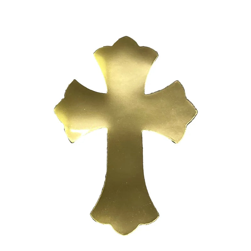 4.5*6.5cm Sheepskin Leather Patch With Cross Shaped Leather Label Genuine Leather DIY With Multiple Colors-106-182