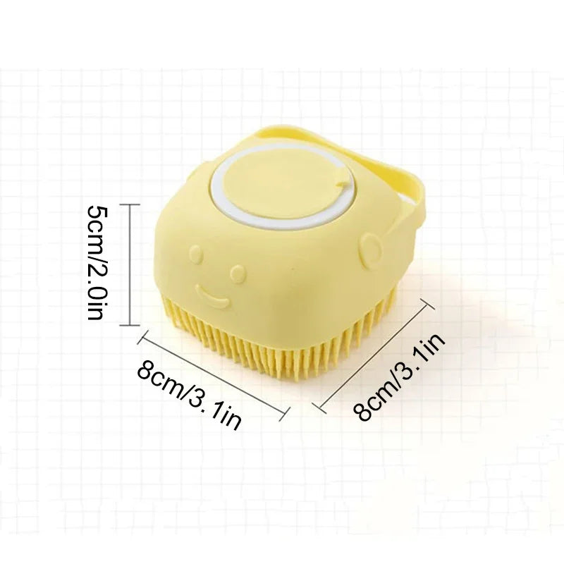 2in1 Pet Bathing Brush Multifunctional Massage Comb Shampoo Shower Gel Silicone Cleaning for Dog Cat All Pet Grooming Supplies