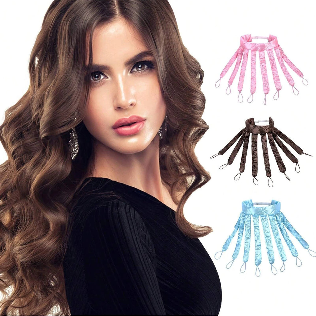 SENKA Heatless Curling Rod Headband Portable No Heat Hair Curler Headband Silk Heatless Hair Curler
