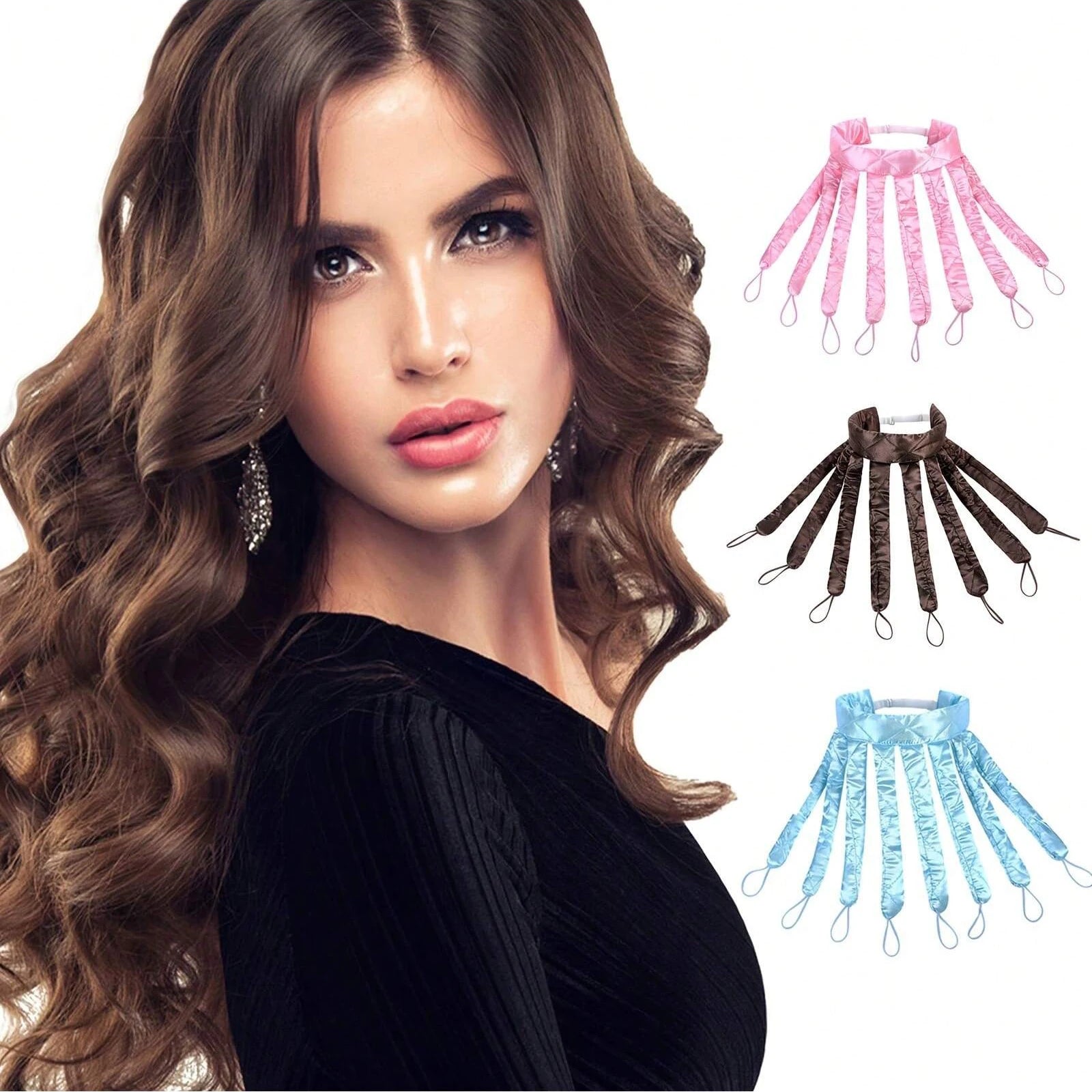 SENKA Heatless Curling Rod Headband Portable No Heat Hair Curler Headband Silk Heatless Hair Curler
