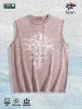Grace Compassion Cross Graphic Washed Vest US Warehouse 3 Colors Cotton Tank