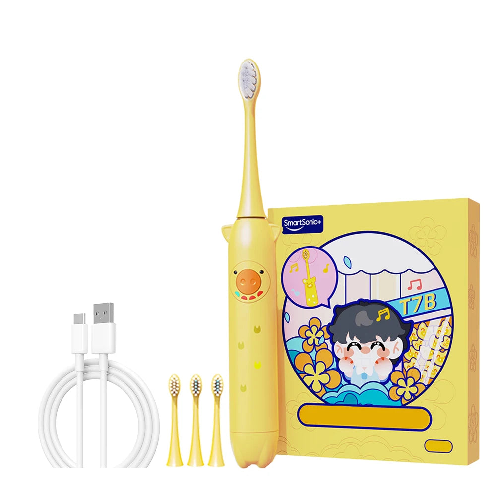New Style Kids Music Sonic Electric Toothbrush for Children IPX8 3 Brushing Modes Timer Remember