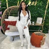 Custom Logo Spring Clothing Casual Women Zipper 2 Piece Set Women Solid Sweat Suit Hooded Women Tracksuit Set