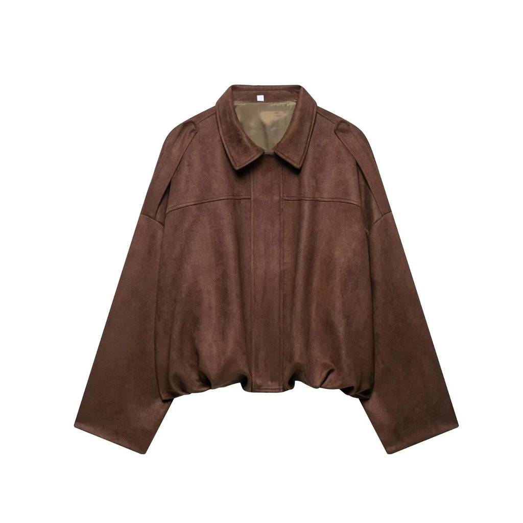 2025 Summer New Women's Elegant Loose Jacket Cross-Border Source All-Match Simple Lapel Long-Sleeved Casual Style