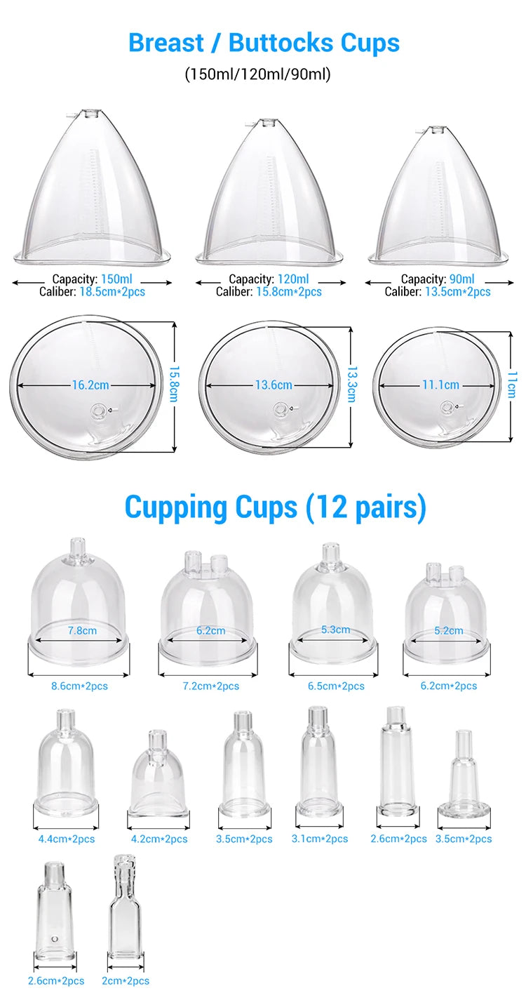 Vertical 4 In1 Vacuum Heating 8 Vibration Heads G8 Massager Cellulite Removal G8 Body Slimming Machine with 33 Cups