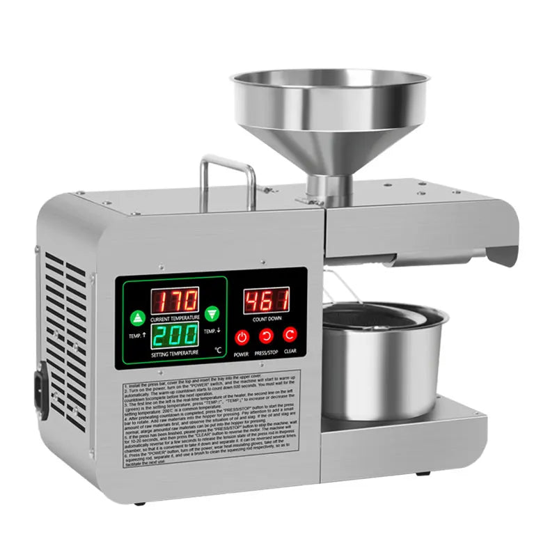 X8S Small Peanut/olive/coconut Oil Expeller Machine Mini Oil Pressing Machine for Home Use