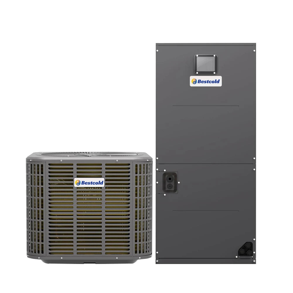 36K BTU 3 Ton Inverter Heat Pump Air Handler Multi-position 208/230V Central Split Air Conditioning System Bestcold