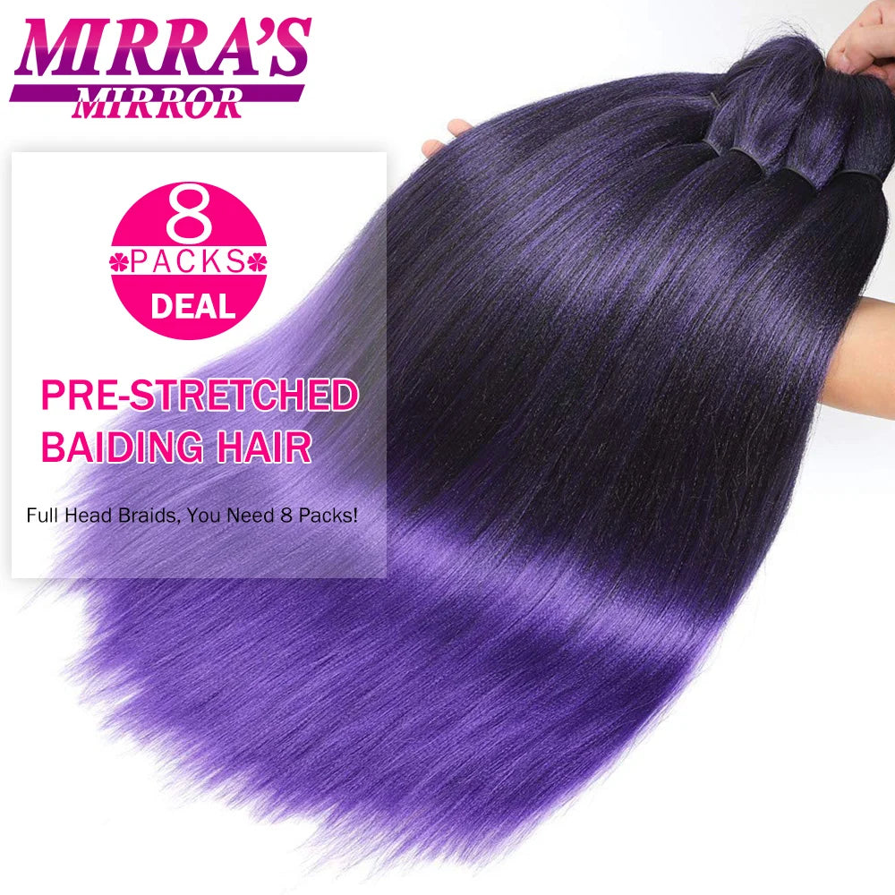Synthetic Braiding Hair Brown Ombre Hair Extensions Professional Braid Hair for Crochet Twist Braids Soft Yaki Texture