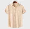 Liu Ming Custom Summer Men's Casual Short Sleeve Hawaiian Beach Shirts Breathable Cotton Button Design for Holidays Beach