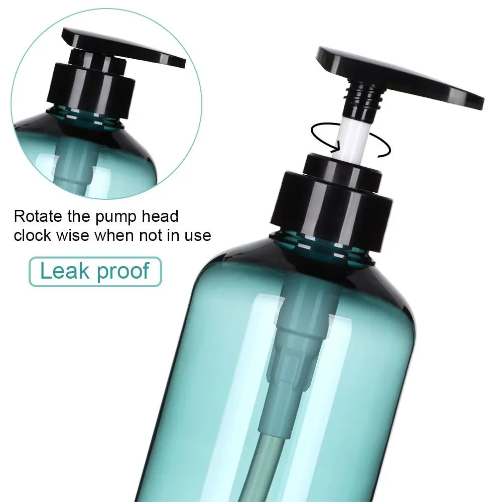 300/500ml Refillable Clear Empty Bottle Soap Dispenser Shower Gel Shampoo Dispenser Bottles Press Pump Lotion Bottle Reusable
