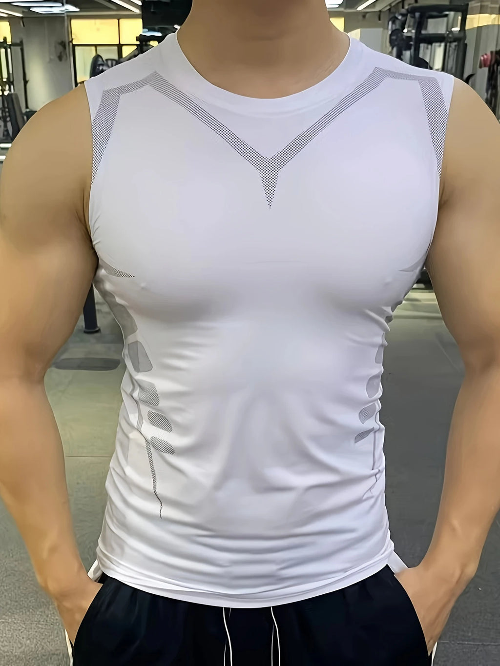 USA Warehouse 3 Pack Sleeveless Shirt Gynecomastia Compression Shirts Slimming Body Shaper Vest Shapewear Tank Top for Men