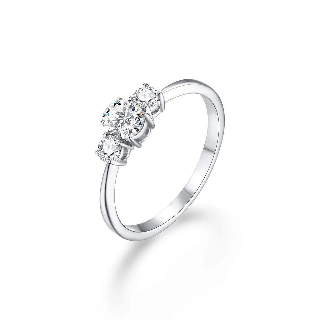 High Quality Moissanite Jewelry Rings Moissanite Diamond Gemstone Claw Setting 925 Sterling Silver Rings