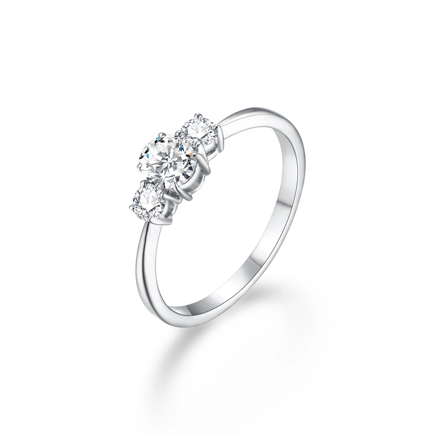 High Quality Moissanite Jewelry Rings Moissanite Diamond Gemstone Claw Setting 925 Sterling Silver Rings