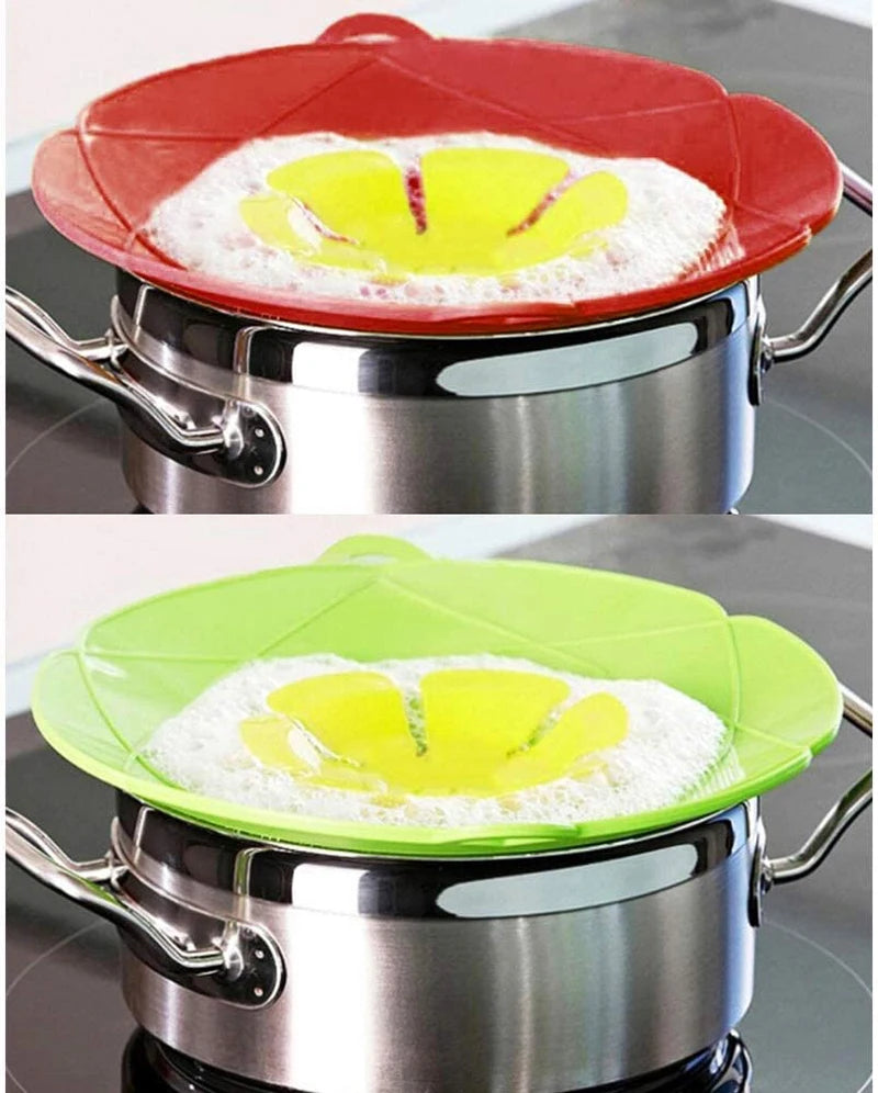 Silicone lid Spill Stopper Cover Pot Pan Cover  Kitchen Accessories Flower Shape Cookware Cooking Tools Kitchen Gadgets
