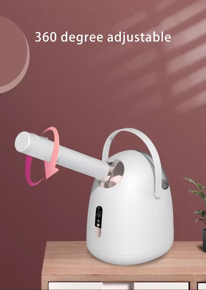 2024 Skin Moisturizing Device Beauty Facial SPA Hot and Cold Portable Facial Steamer Machine 2 in 1 Nano Ionic Steam