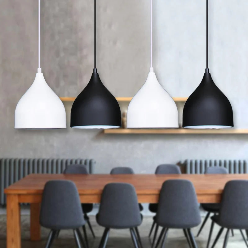 Modern Pendant Lamp  E27 Pendant Lights For Dinning Bedroom Restaurant Hanging Lamp Nordic Aluminum Lampshade LED Kitchen Light