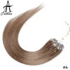 Microlink Remy Hair Extensions 12-Inch Straight Micro Ring Loop Micro Bead Real Vietnamese Human Hair
