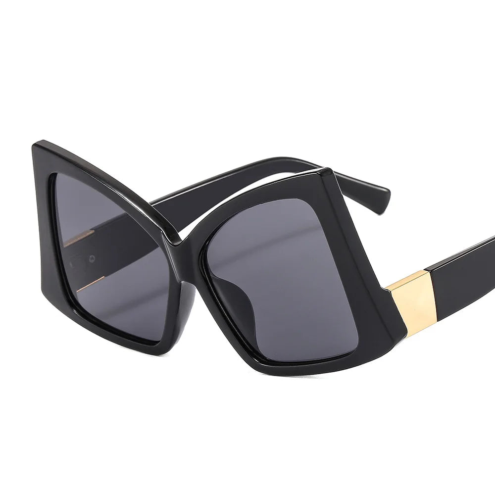 Cat Eye Sunglasses Big Frame Irregular Unusual Sunglasses Two Color Eyeglasses Frames Custom Nose Pad Eyeglasses