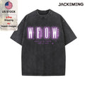 Oversized Vintage Retro Neon Letter Streetwear Print Tshirt USA Stock Wholesale Y2K Casual Tee