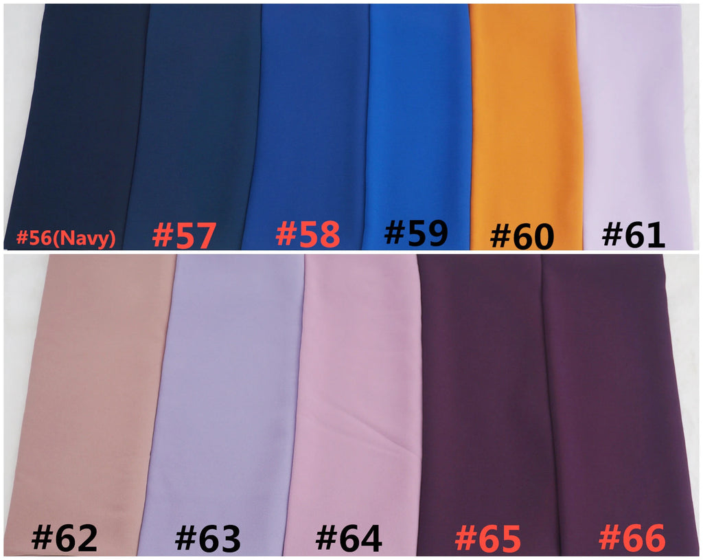 2021 Monroe Chiffon Hijab Solid Color Silk Scarf Gift Set Summer Satin Edge Scarf White Chiffon Hijab