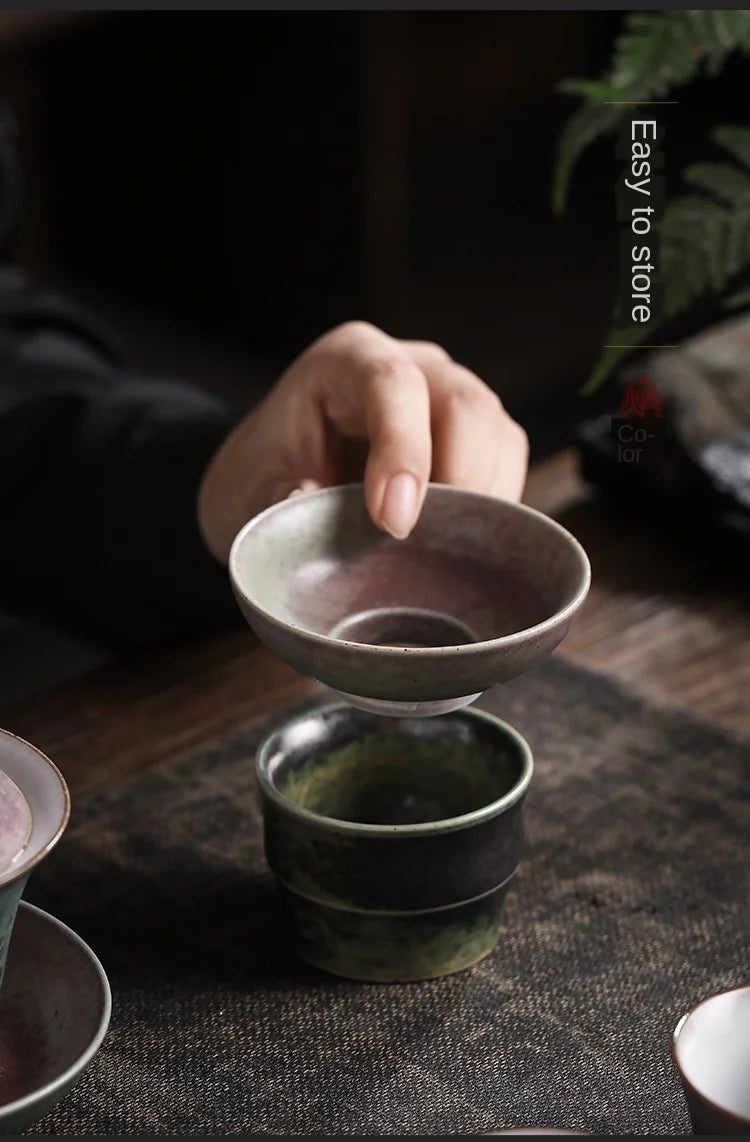 Kiln Baked Revitalizing Filter Tea Strainer Gauze Tea Leaf Filter Ceramic Tea Set Accessories Tea Cup Strainer Tea Pot Strainer
