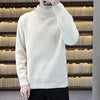 2023 Hot Sale Autumn and Winter Men's Casual Solid Color Long Sleeve Sweater Pullover O- Neck High Collar Knitted Men's  Sweater