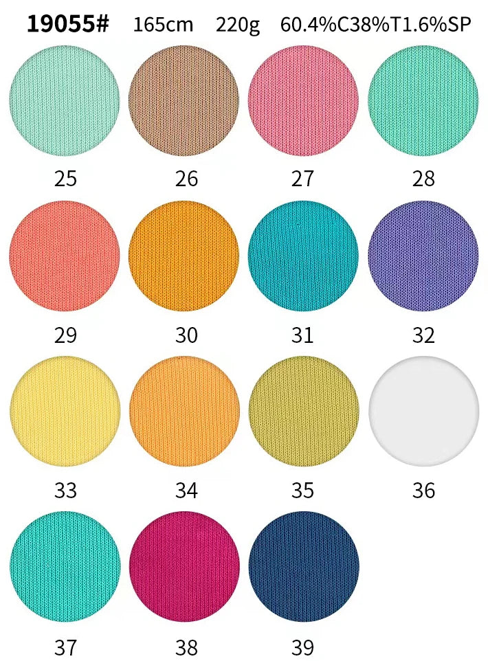 Manufacturers 60.4 Cotton 38 Polyester 1.6 Spandex Sweater 220g Cotton Knitted Fabric Textile Raw Materials for Clothing
