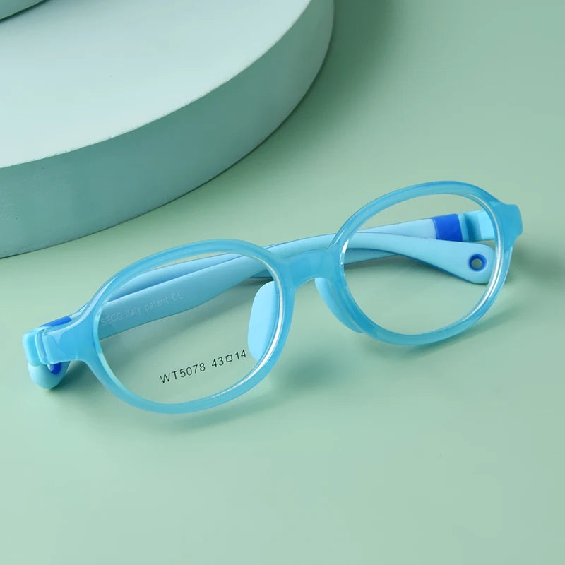 Secg Brand Children's Glasses Silicone Frames For Boys And Girls Students Super Light Comfortable Myopia Frames With Gasses