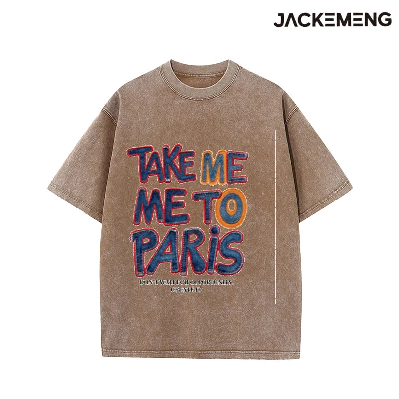 Oversized Vintage Travel Streetwear Print Tshirt USA Stock Wholesale Y2K Casual Tee