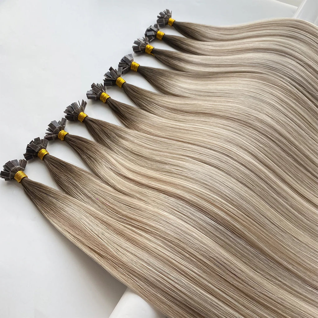 2026 Haiyi Straight K Tip Hair Prebonded Raw Cuticle Aligned Human Hair Extension K Tip Hair