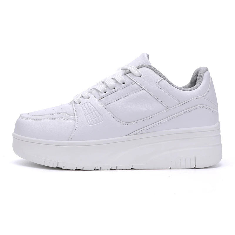 High Quality Four-Wheel Rampage Leather Sports Shoes for Boys and Girls Explosive Sneakers with TPR Sole for Roller Skating