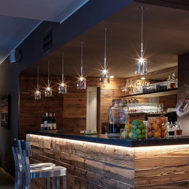 Modern Glass Pendant Lights - Minimalist Hanging Lamps for Dining Room, Bar, Bedroom & Bathroom Ceiling Lighting
