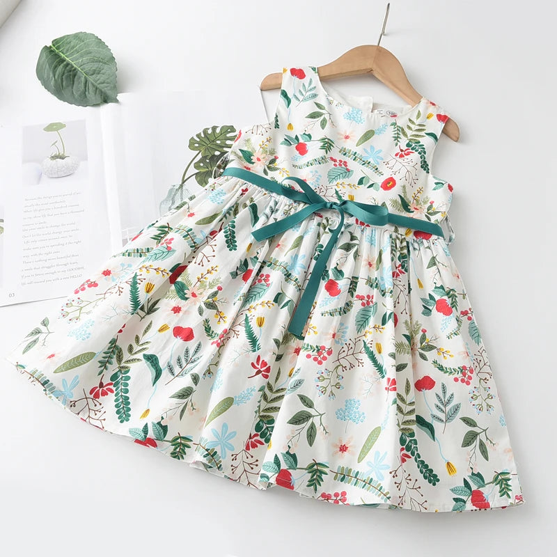 Bear Leader Floral Girls Dress Floral Kids Dresses Girls Princess Dress Children Clothes Girls Dress Casual Wear 3 7Y Vestido