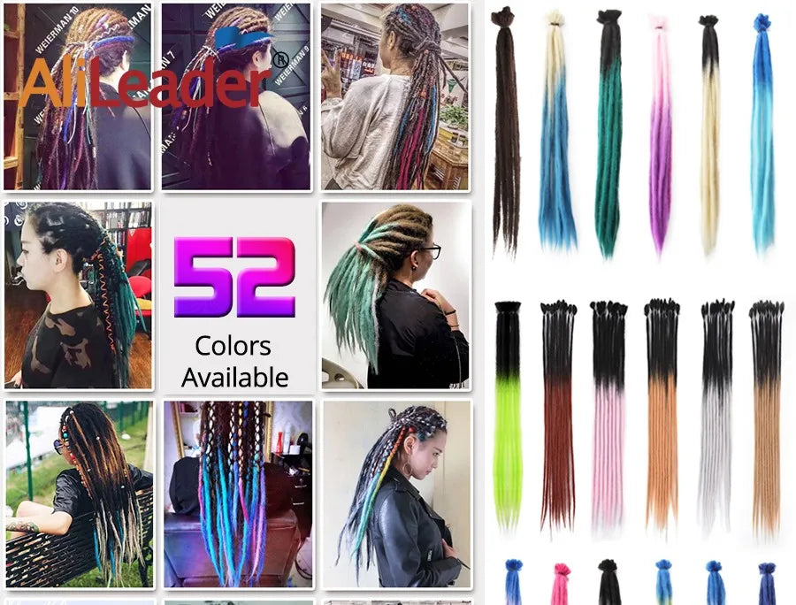 20"36Inch 5Strands Handmade Dreadlocks Extensions Ombre Synthetic Dreads Dreadlocks Twist Braiding Hair Reggae Dreads Braids 