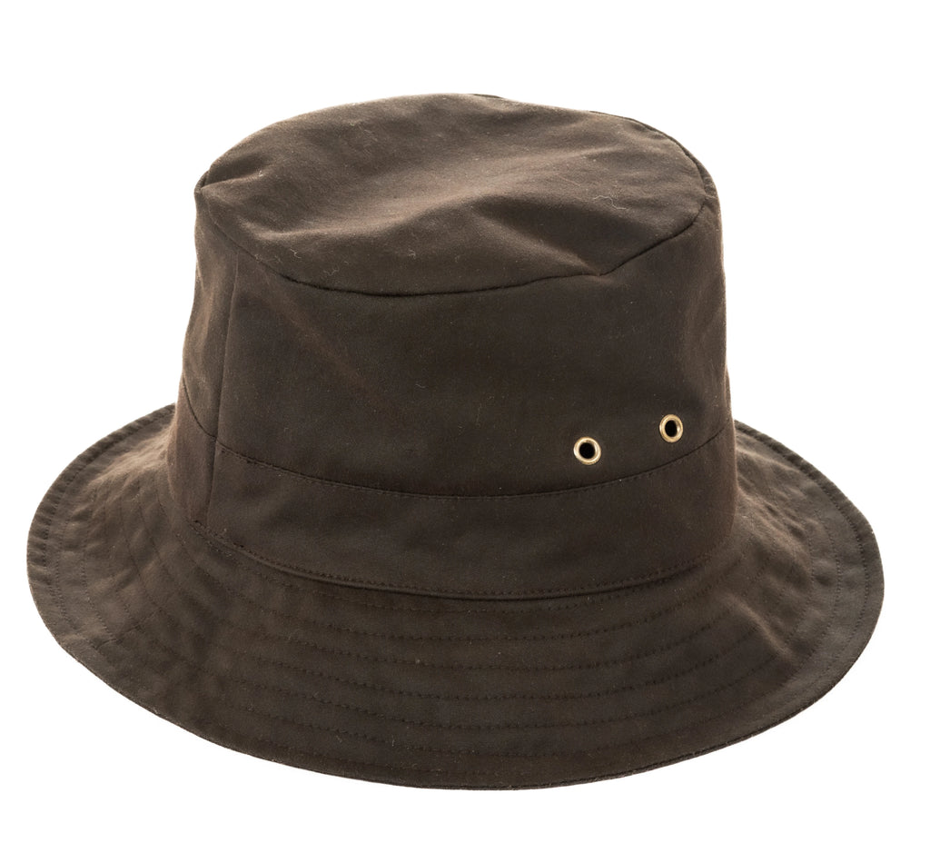 Wholesale Custom Logo Ripped Murray Hat Full Grain Leather Wide Brim Breathable Waterproof Casual Outdoor Hunting Fishing Safari