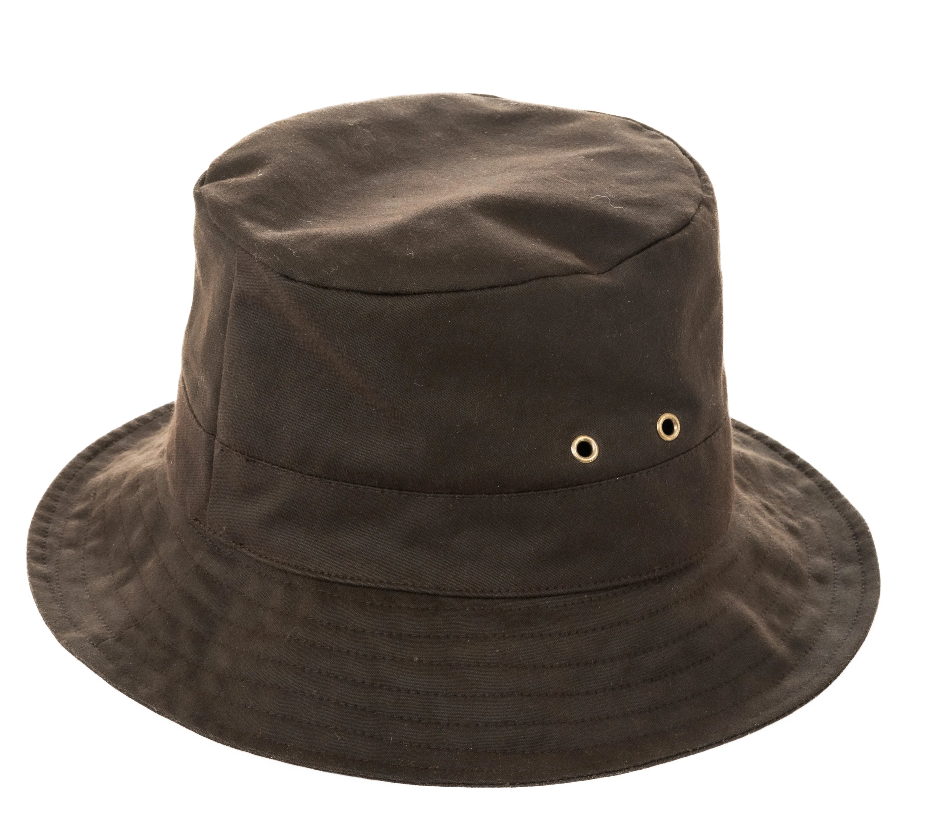 Wholesale Custom Logo Ripped Murray Hat Full Grain Leather Wide Brim Breathable Waterproof Casual Outdoor Hunting Fishing Safari
