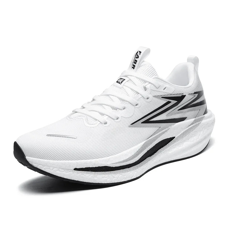 New Pointed Running Shoes Marathon Casual Sports Breathable Mesh Lightweight Lace-Up Closure Unisex Summer Cushioning TPR