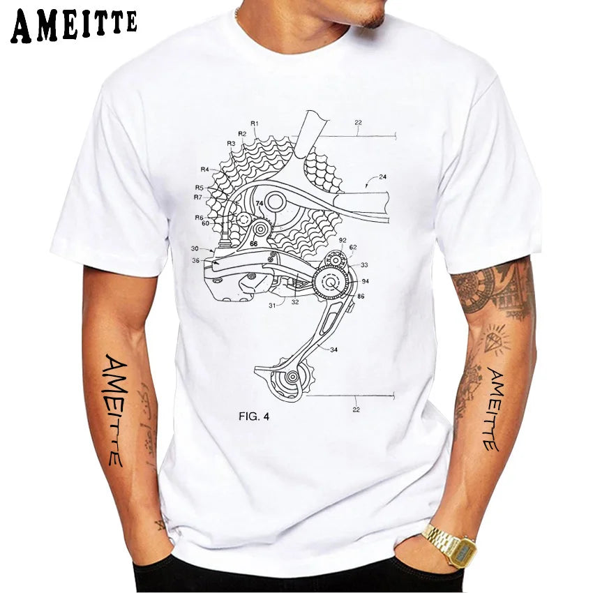 Summer Men Short Sleeve Road Bike Gear Cycling T-Shirt Funny Bicycle Sport TShirt Hip Hop Boy Casual Tops Cool Man Cyclit Tees