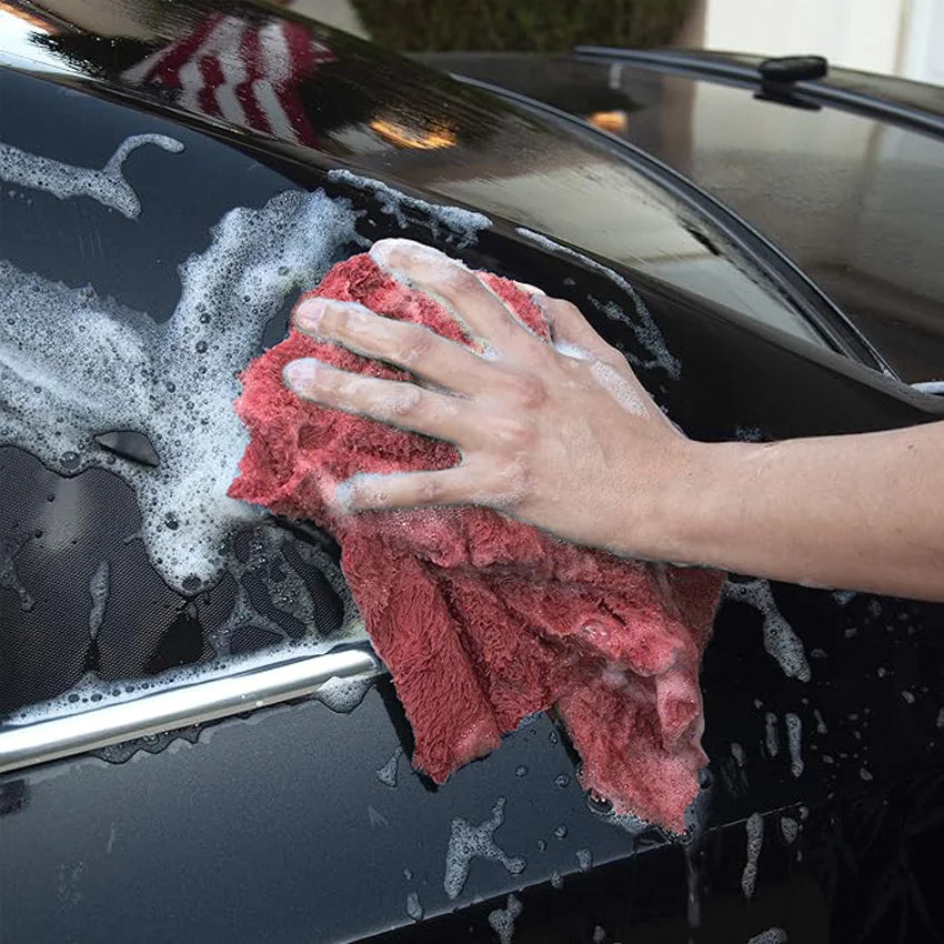 Custom Logo Coral Fleece Thicken Quick Dry Microfiber Car Towel 500gsm Absorbent Cloth for Detailing