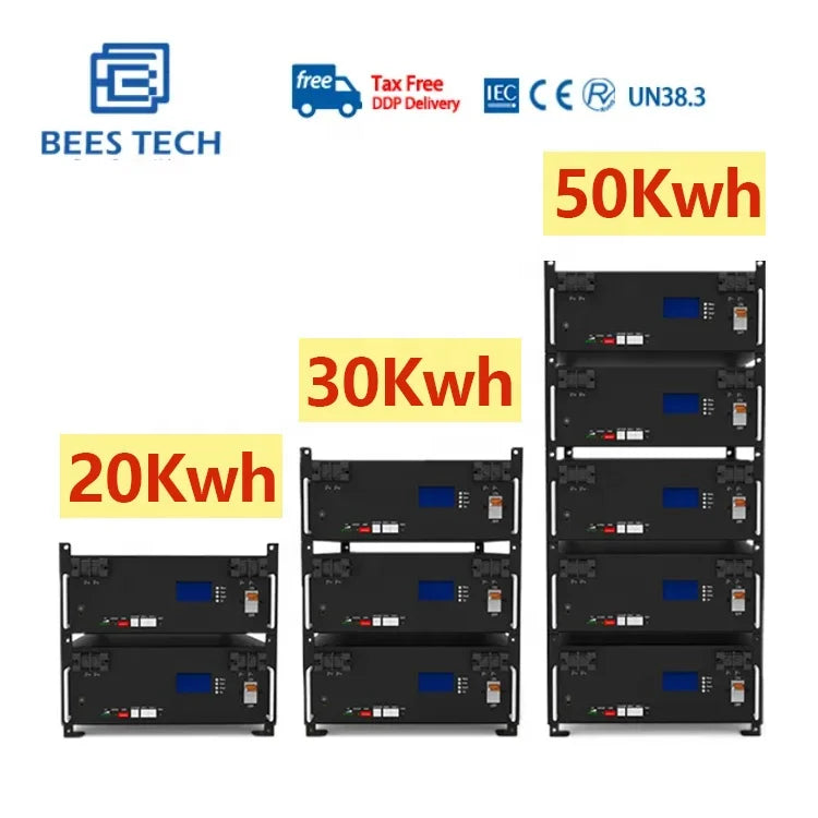 600ah 30kw 40kwh Home Lithium Battery Pack 600ah 51.2V Solar System 48V Lifepo4 Lithium Ion Battery for Solar Panel 51.2V