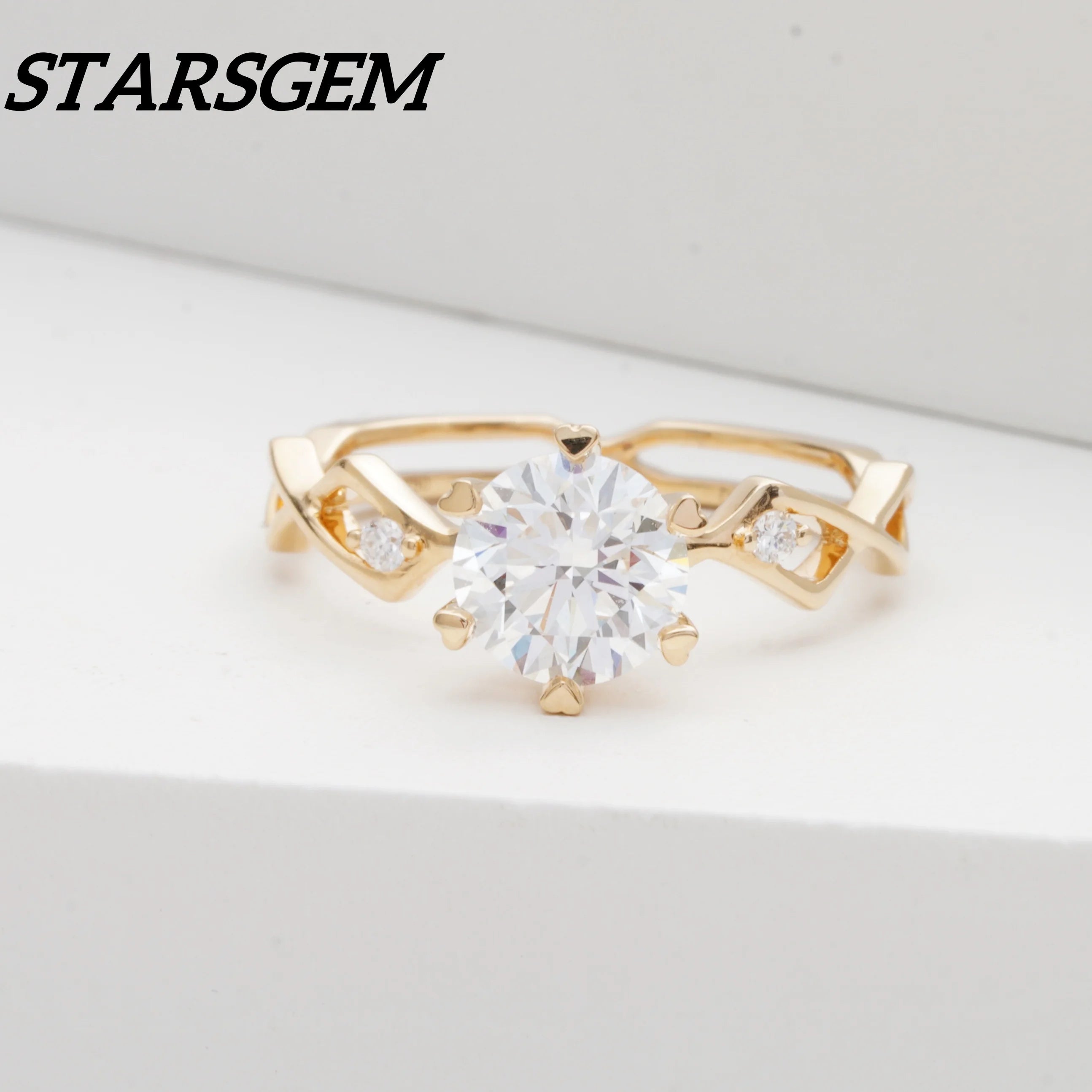 1ct Verified Diamond d Vs1 Engagement Rings IGI Cvd Hpht Diamonds Lab Grown Ring Romantic Six Heart Prongs 10k Solid Gold