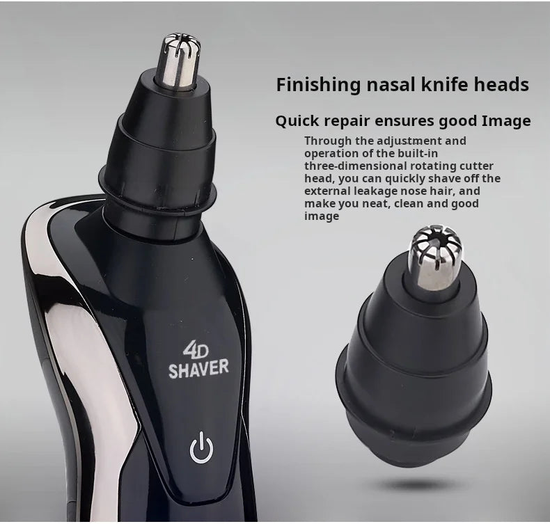 MENGLI RQ9001 Men's 4D Multifunctional Rotary Electric Shaver USB Rechargeable Triple Blade Waterproof IPX5 Face Shaving