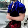 Wholesale Flower Hawaiian Casual New Men's Fashion Beach Summer Printed Short-sleeved Men Shirt