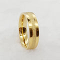 Wedding Rings for Men and Women Lover's Western Designer Jewelry 18k Gold Plated Emery Frosted Stainless Steel Couples Ring