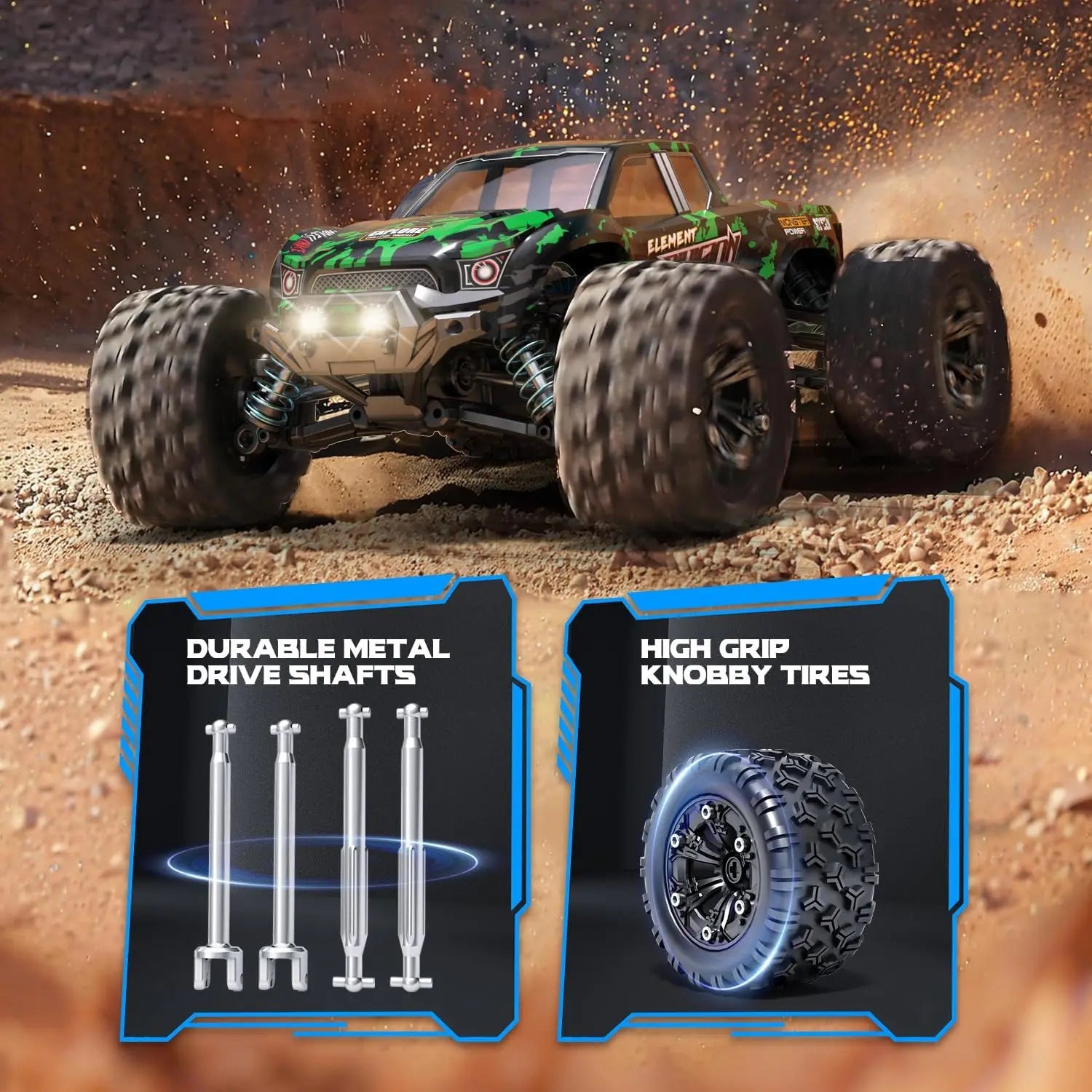 Sanherb 1 18 Scale All Terrain RC Cars 40 KPH High Speed 4WD Electric Vehicle 4-Channel Ready-to-Go Ages 0-3 Waterproof Indoor