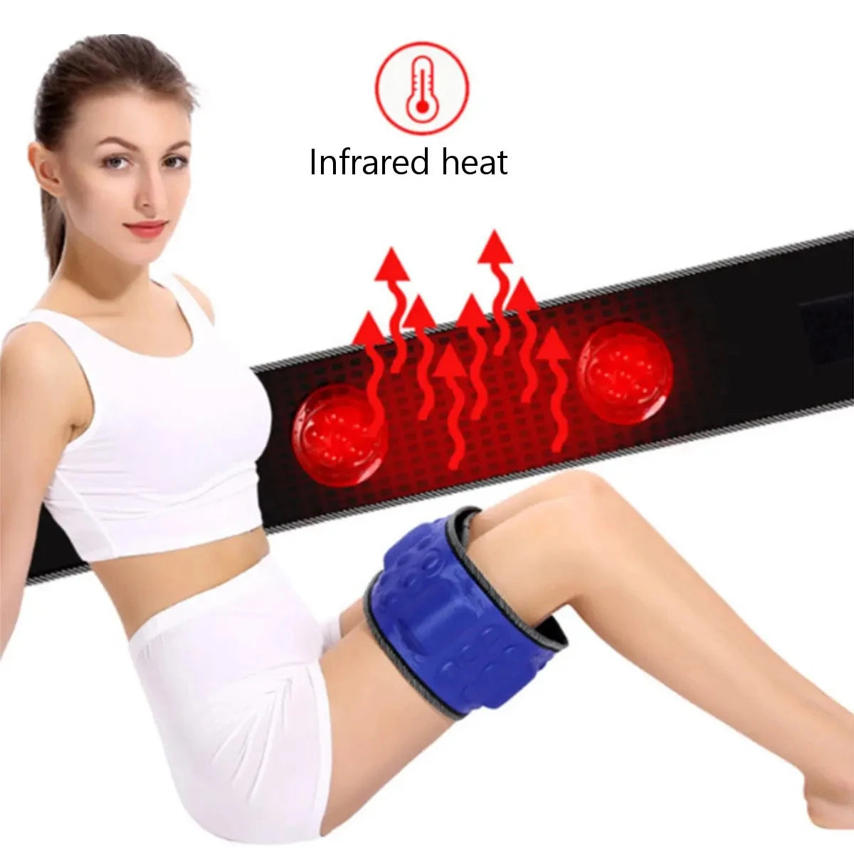 Rechargeable Powerful 7 Motors Heating Belly Fat Slimming Massage Belt Waist Lumbar Spine Support Abdominal Muscle Training Band