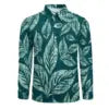 Personality Red Black Gradient Polynesian Printed Shirts Long Sleeve Big Size Men Shirt Hawaii Island Casual Shirts
