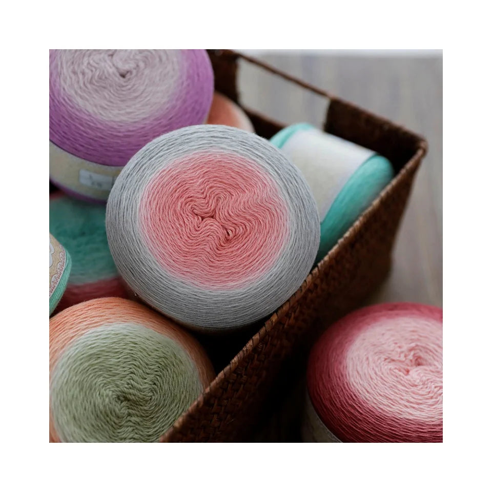 100% Recycled Magic Ball Sweater Scarf Hat for Baby 180g Hand Knitting with Fancy Yarn Dyed Pattern Cotton Line Weaving