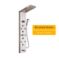 LED Light Shower Panel Faucet Waterfall Rain Shower Head SPA Massage Jets Shower Column Tower Digital Water Temperature Display