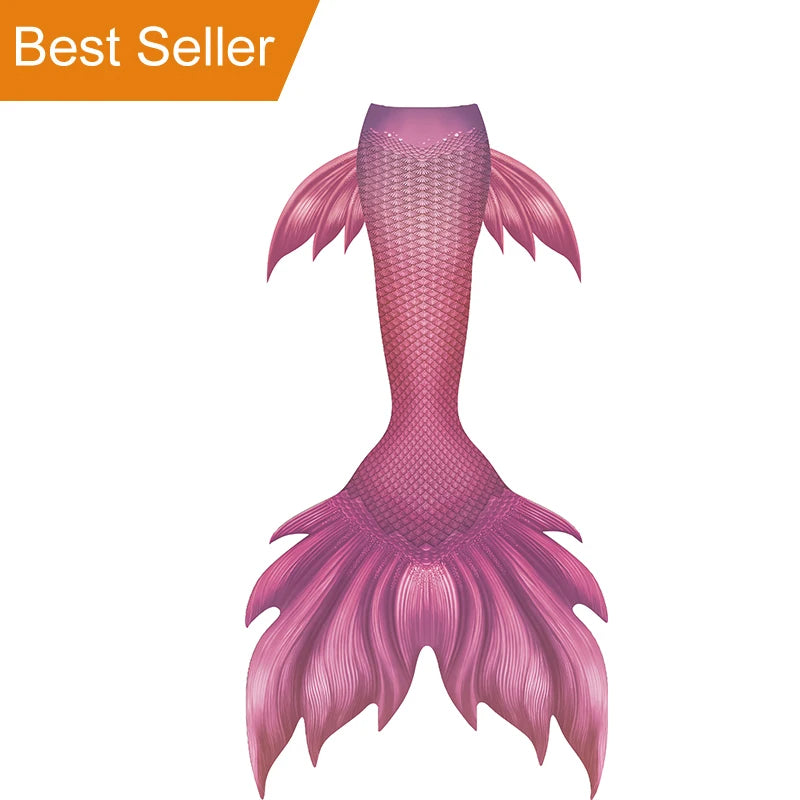 Hot Sale Mermaid Skin Tail Costume Swimsuit Quick Dry Plus Size Print Bikini for Diving